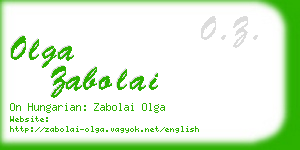 olga zabolai business card